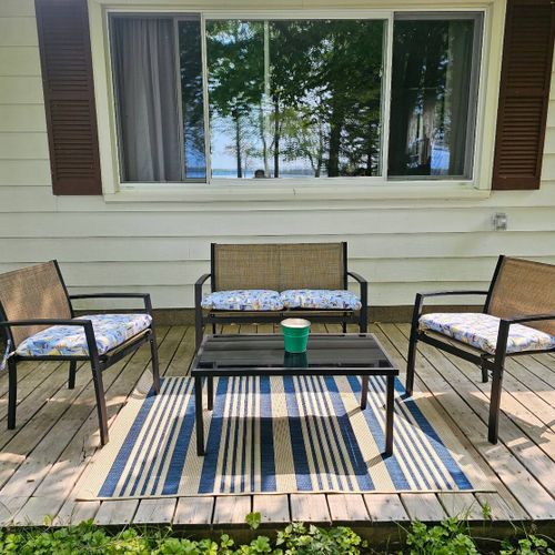 Exterior:  the outdoor furniture and private deck