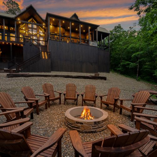 End the night gathered around the glowing firepit under the Oklahoma stars.
