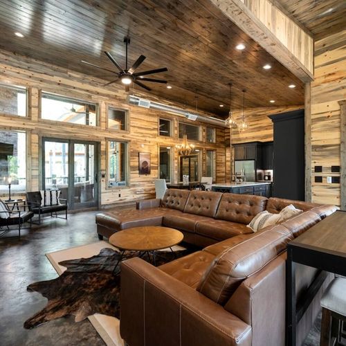 When you enter you are greeted with an open floor plan!