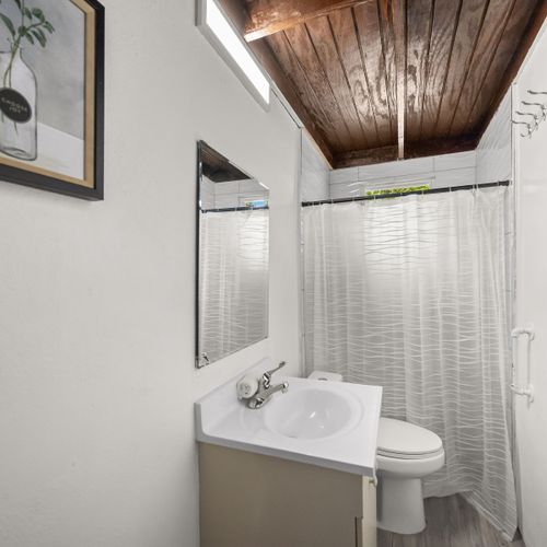 Clean and modern bathroom for your convenience.