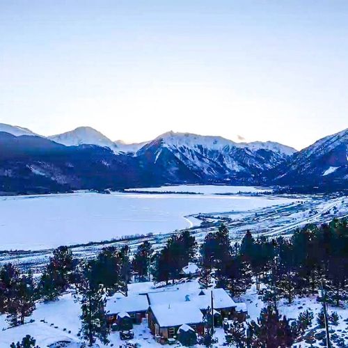 A panoramic view of our 4 cabins, all available to for booking.