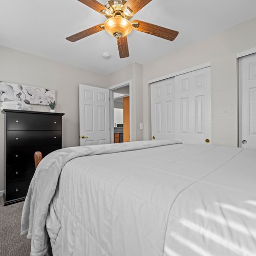 Calm sleeping space designed for rest and privacy