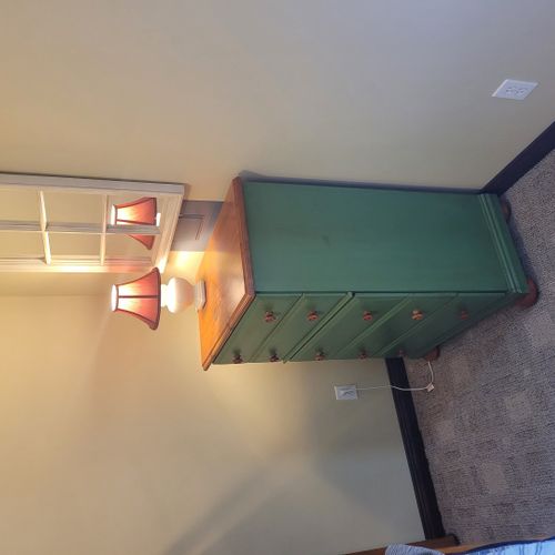 Bedroom #4 (lower level):  includes a twin-on-twin bunk bed, dresser, closet, nightstand, and lamps