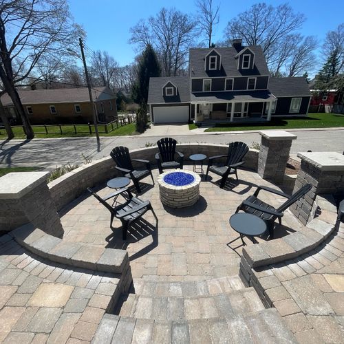 OVERVIEW:  The gorgeous patio featuring a natural gas fire table and natural gas outdoor grill.