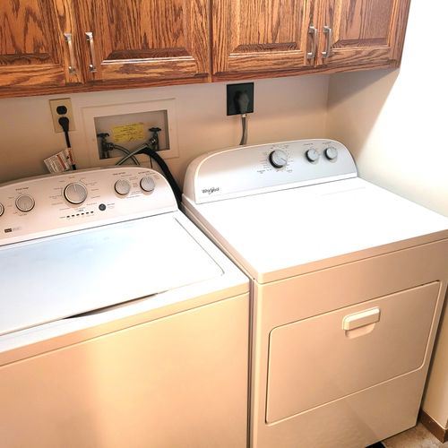 BATHROOM #2:  Full common bathroom that also has a washer and dryer in it.