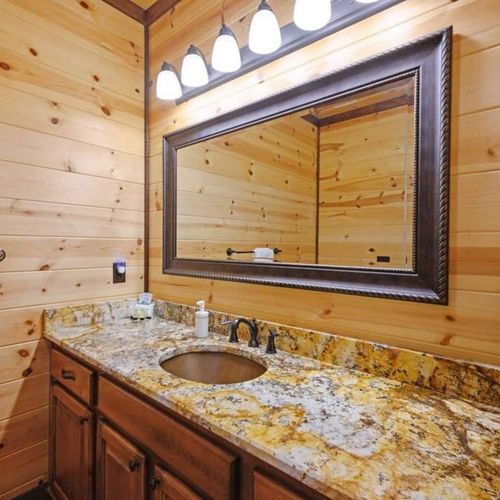 The private bathroom for King Suite 1!