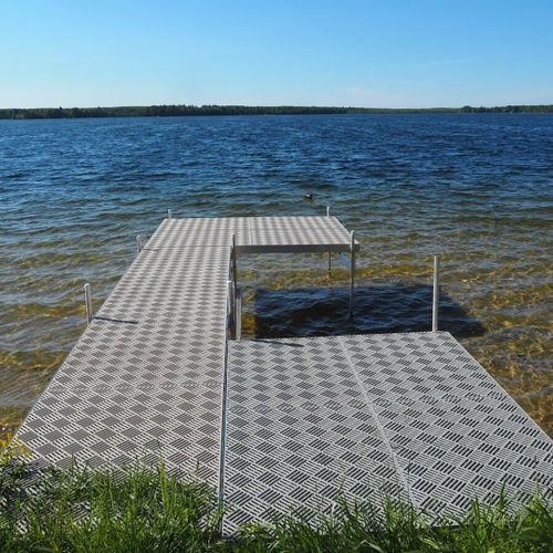 Overall:  the private dock on manistee lake.