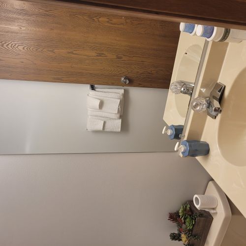 Bathroom #1:  private en suite full bathroom with walk-in shower for bedroom #1.