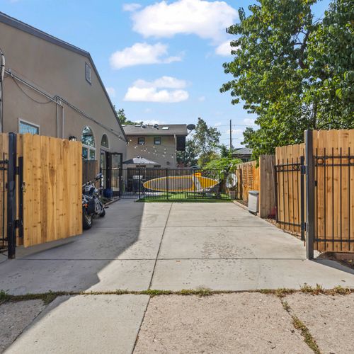 A gated entry keeps everything private and secure.