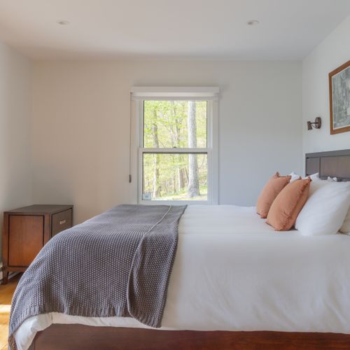 Look out at lake views as you fall asleep or greet the day.