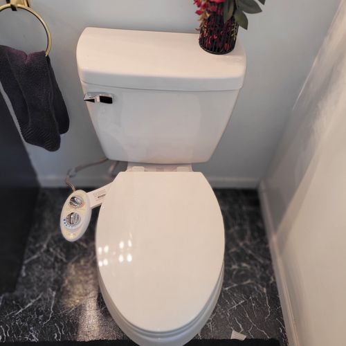 Bathroom #2 (second floor):  large and gorgeous bathroom with a soaking tub, walk-in shower, ceiling fan, mirror, vanity, sink, and a toilet with a bidet.