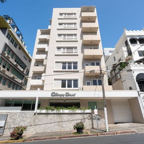 A modern and well-maintained building in the heart of the city.