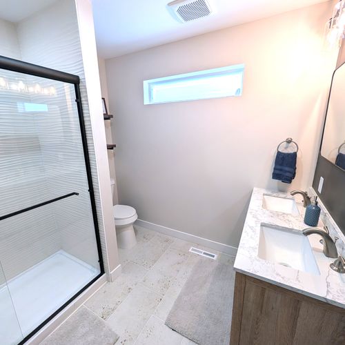 BATHROOM #1 (MAIN FLOOR):  This is a beautiful private ensuite full bathroom for Bedroom #1.