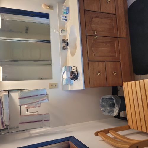 Bathroom:  full bathroom with a walk-in shower