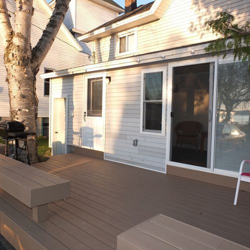 A broader view of the deck