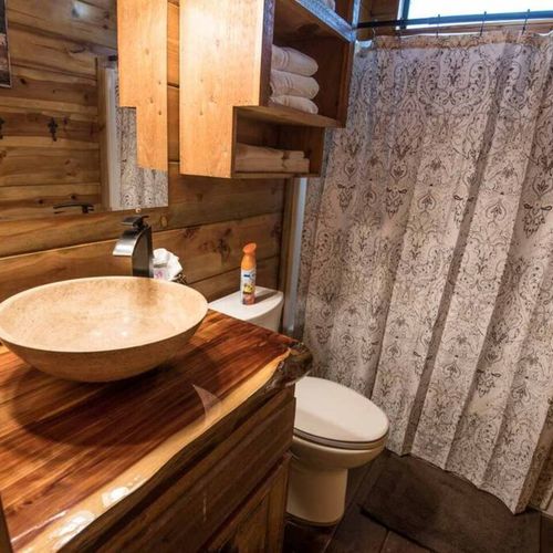 Full bathroom upstairs to share.