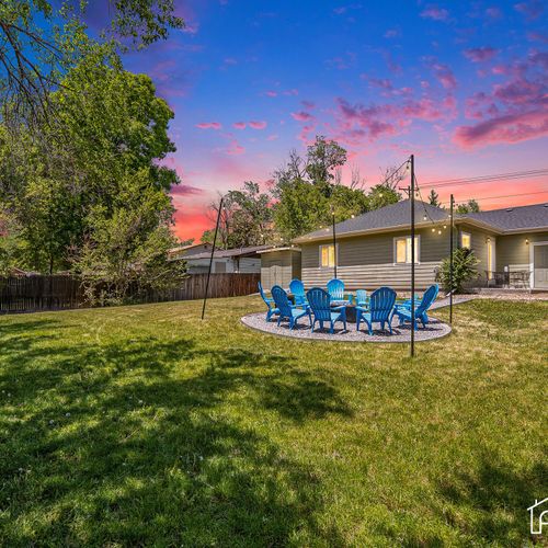 The yard provides the perfect playground for children and pets to frolic while you take in the colorado sunshine.