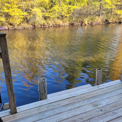 Exterior:  the kayak launch at the private deck on goose creek.