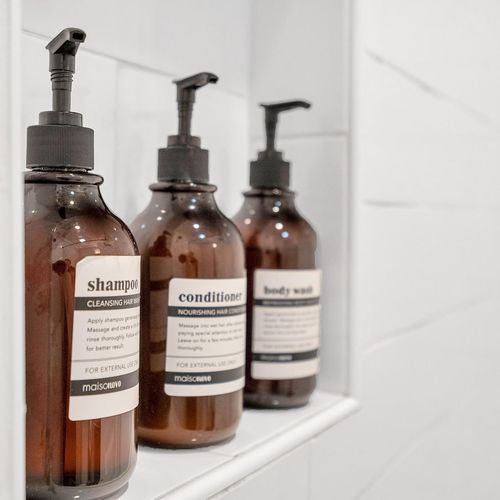Shampoo, conditioner & soap provided — no need to pack the extras.