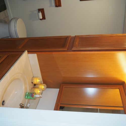 Bathroom:  full bathroom with a walk-in shower as well as a stacked washer and dryer.