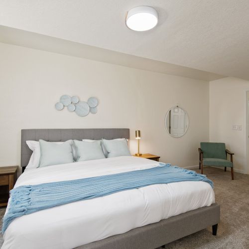 Bedroom 5: this second master suite consists of a king-size bed, night stands, a dresser, and plenty of space for your luggage.