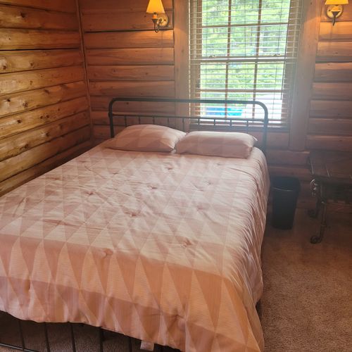 Bedroom #3:  the cute upstairs bedroom with a comfy queen bed and access to the upstairs bathroom