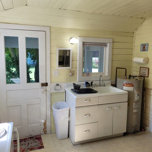 KITCHEN:  The home has a large kitchen with all  appliances, except for a dishwasher.
