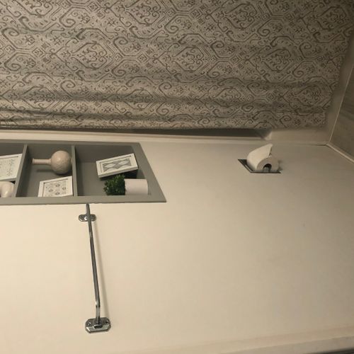 Bathroom:  the cottage has a full bathroom with a combination tub and shower.
