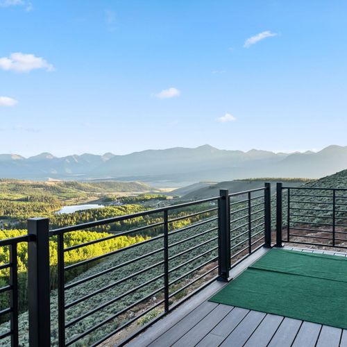 Large deck overlooking pristine scenery
