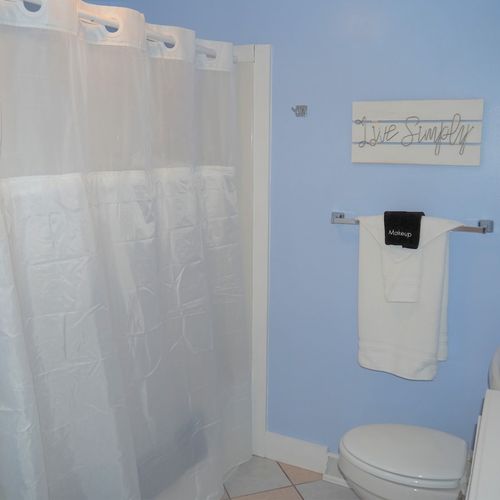 Bathroom #1:  full bathroom on the main floor.