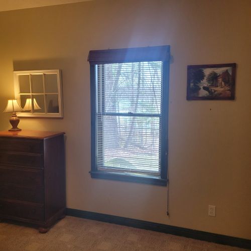 Bedroom #3 (lower level):  includes a twin-on-twin bunk bed, dresser, closet, nightstand, and lamps