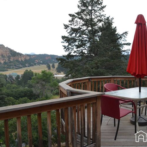 Outdoor seating with gorgeous views!