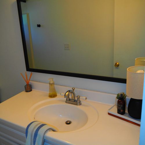 Bathroom #1:  full bathroom with a combination tub & shower.