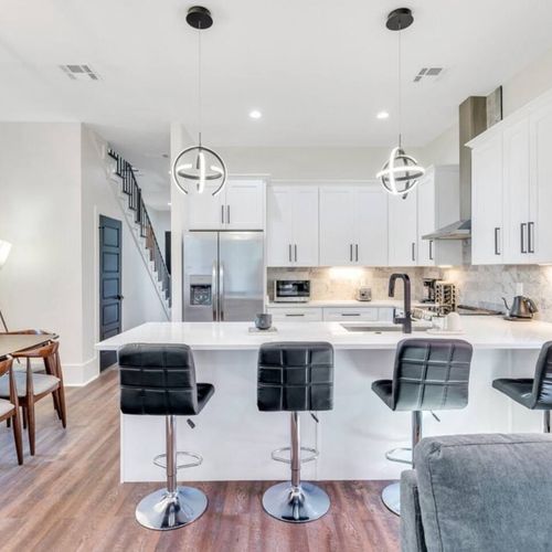 Open kitchen & dining area made for gathering — bright, clean & ready to host.