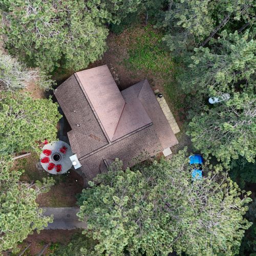 EXTERIOR:  Aerial cabin of the cabin
