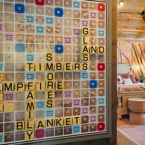 challenge your family and friends to a game of giant Scrabble for all-night laughter.