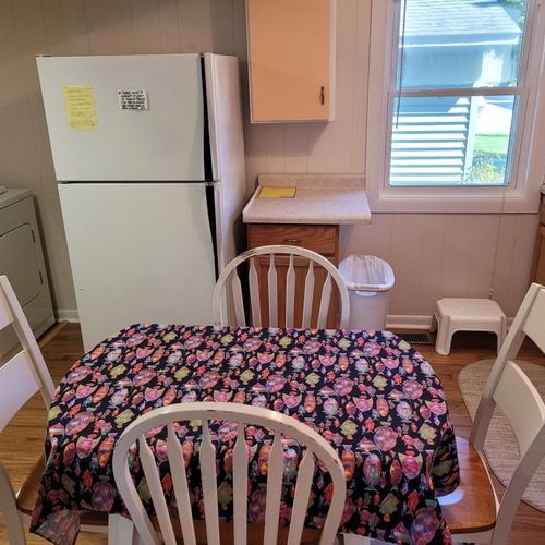 Kitchen and dining area:  full kitchen with a good supply of cooking and dining utensils. Also includes dining area and washer and dryer.