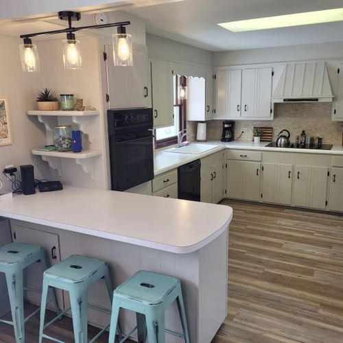 Overall:  the home has a large and modern kitchen with all appliances including a dishwasher