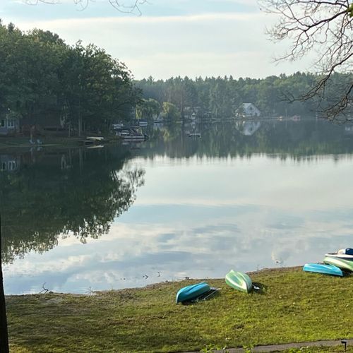 Overall:  the lakefront on little twin lake. As shown in the photos, kayaks and a peddle boat are included with the rental!
