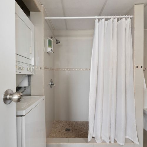 Refresh and rejuvenate in our sparkling clean and modern bathroom.