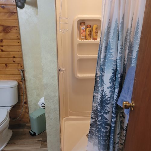 Bathroom #2:  the bathroom shower