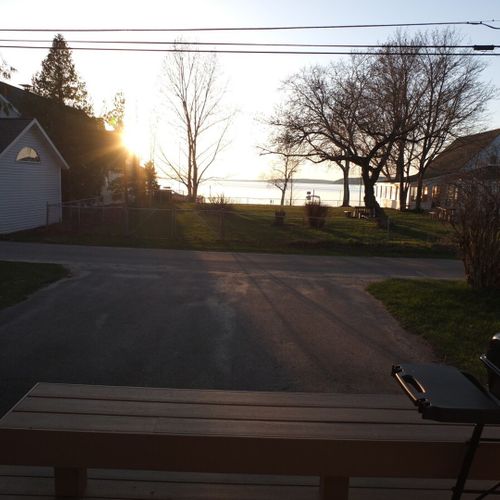 Sunset on crystal lake from the back deck