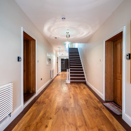 The main entrance area - up the stairs to the apartment.