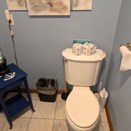 BATHROOM #1 (FIRST FLOOR):  There is a very convenient half-bathroom on the first floor.