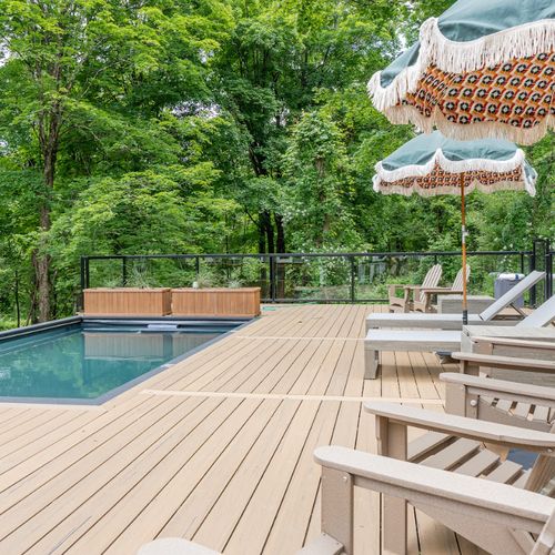The pool deck