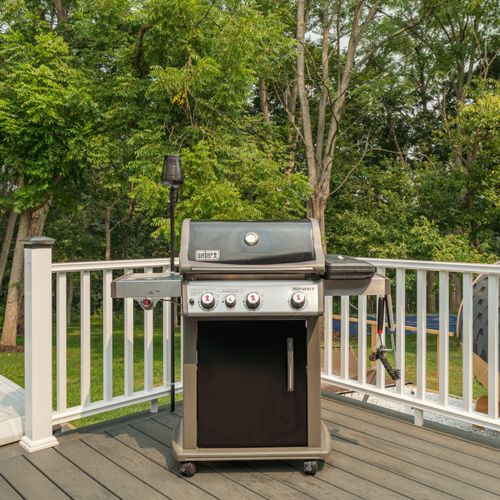 Grill available on the back porch.