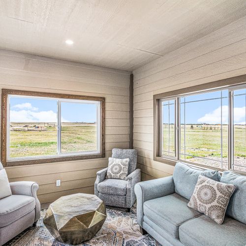 Relaxing sunroom.