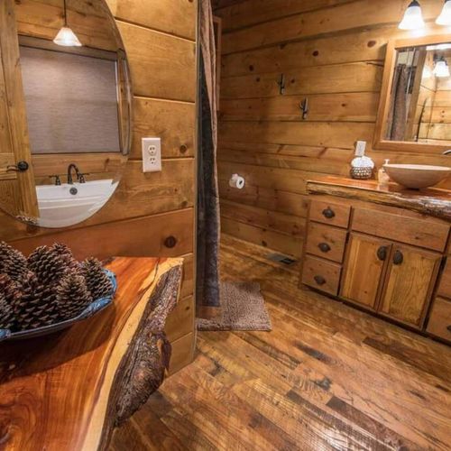 The Master Suite has a full private bathroom.