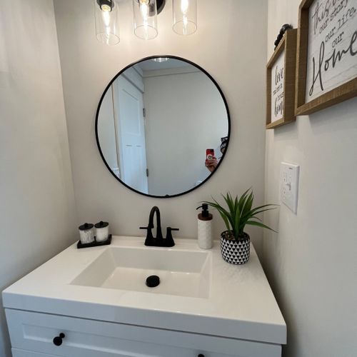 Bathroom:  full bathroom with a walk-in shower.