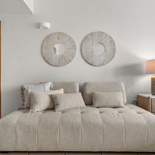 Relax in luxury: Plush king bed, stylish furnishings, and a tranquil atmosphere.